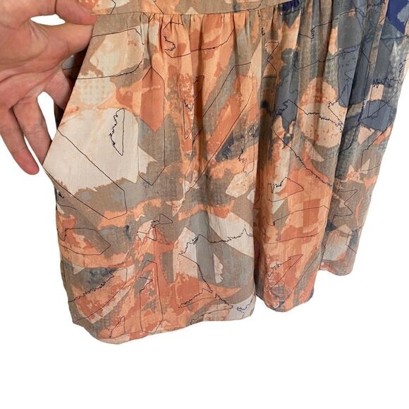 BCBGeneration one shoulder pocket romper pastel floral size 2 side zipper - Picture 2 of 9